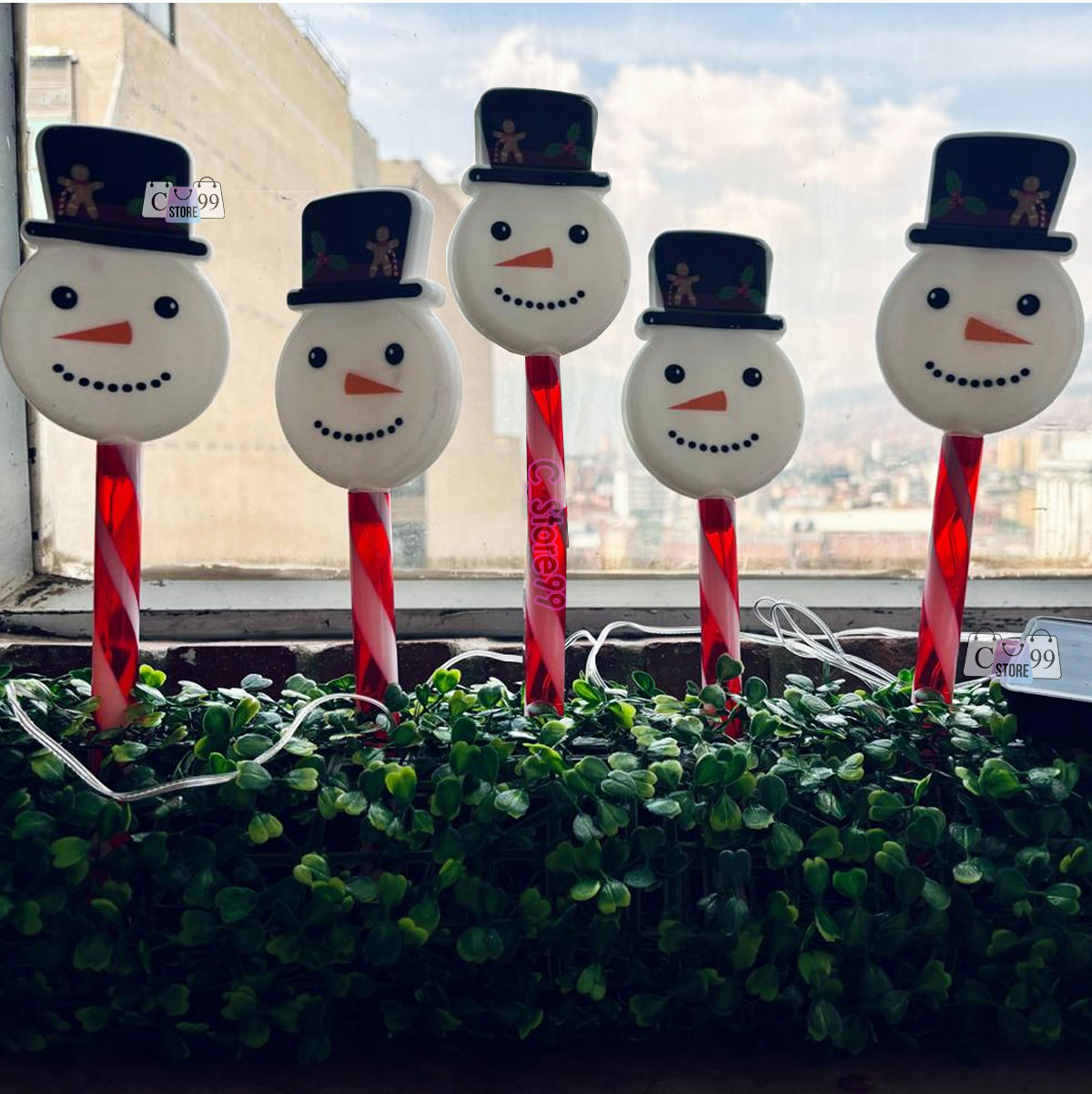 Miniatura 5 de Copos De Nieve Luz Solar Navidad